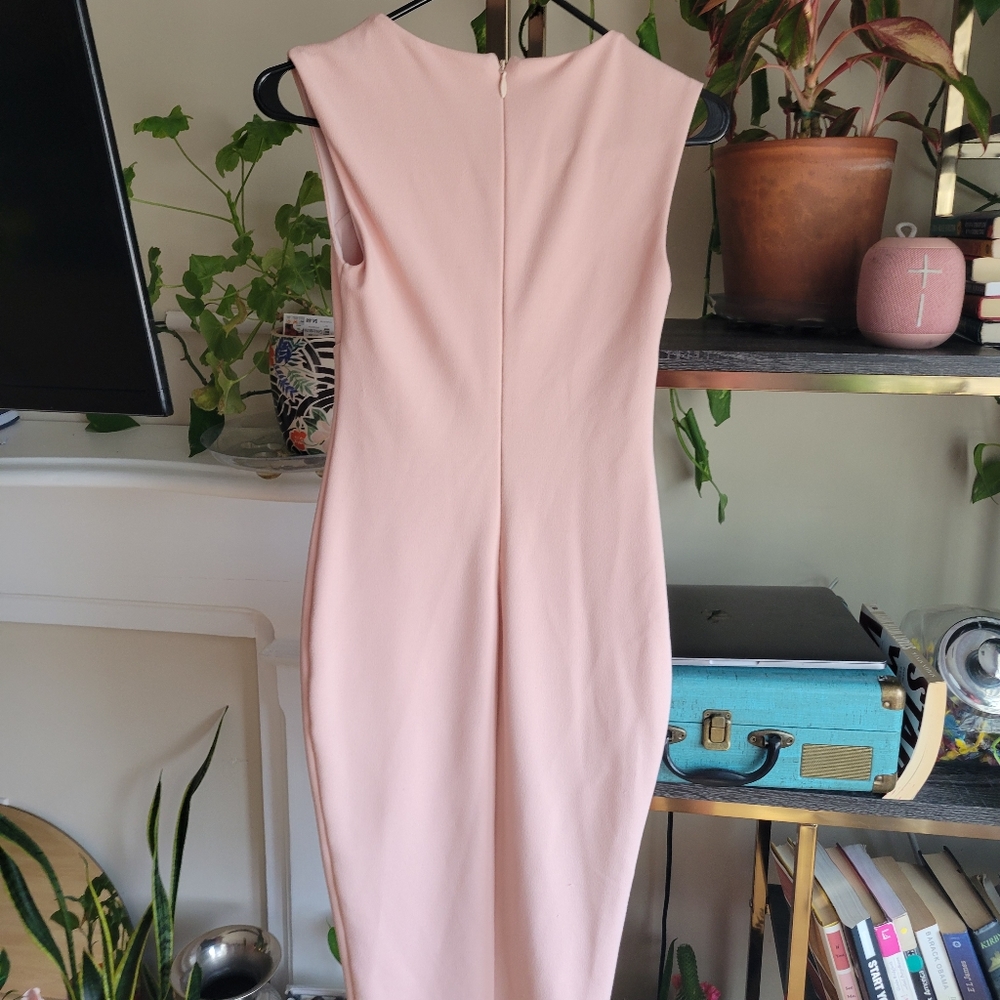 Nookie square neck body con midi dress